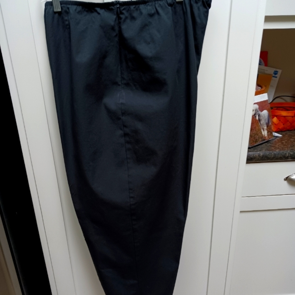 Eileen Fisher black twill ankle pants includes (2) free Eileen Fisher denim pant